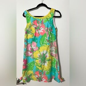 Lilly Pulitzer Cotton Lined Dress with Scoop Neck Sz 10 A0028